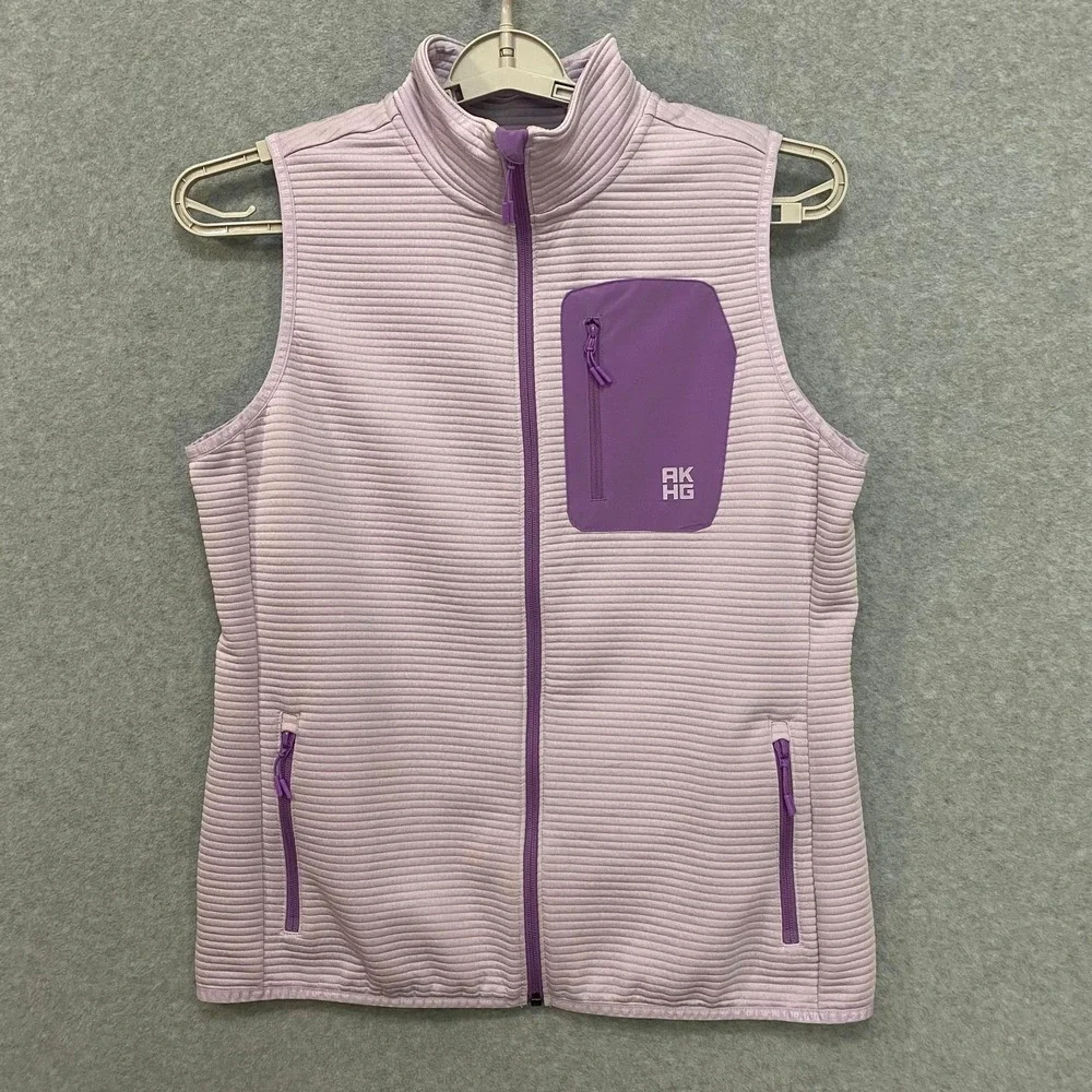 Alaskan Hardgear Duluth Women's Medium Pink Full Zip Outdoor Hiking Ribbed Vest‎